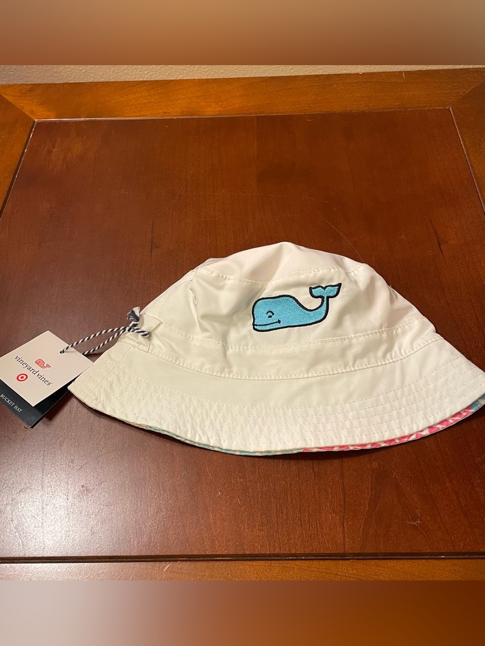NWT VINEYARD VINES x TARGET REVERSIBLE BABY BUCKET HAT Infant Size S/M Whale Cap